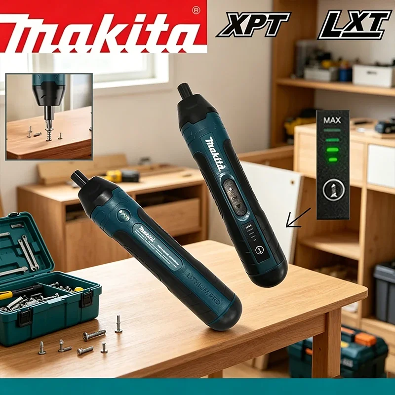 

Makita Cordless Electric Screwdriver Set - 1300mAh Rechargeable Multi-functional Drill Disassembly Tool 2pcs/20pcs/105pcs Option