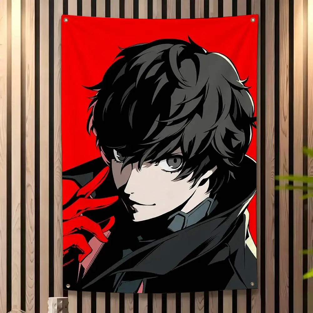 R-Ryuji Anne Makoto Futaba Akechi Haru Joker Flags Wall Hanging Tapestry Outdoor Garage Room Decorative flag Background Blanket