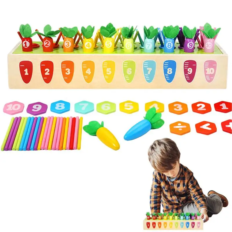 

Carrot Pulling Toy Math Learning Toy Montessori Educational STEM Toy Enhance Fine Motor Skills Improve Counting Ability