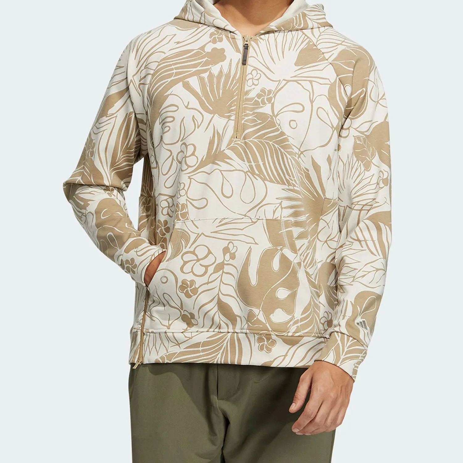 Adidas Originals Men's Half-Zip Hooded Sport Sweatshirt HS4510