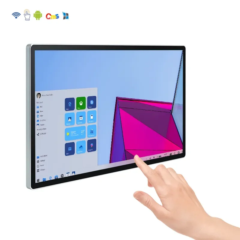 

HD 4K «все в одном» 27-дюймовый сенсорный экран Android Smart Digital Signage настенное крепление ЖК-доска интерактивная панель
