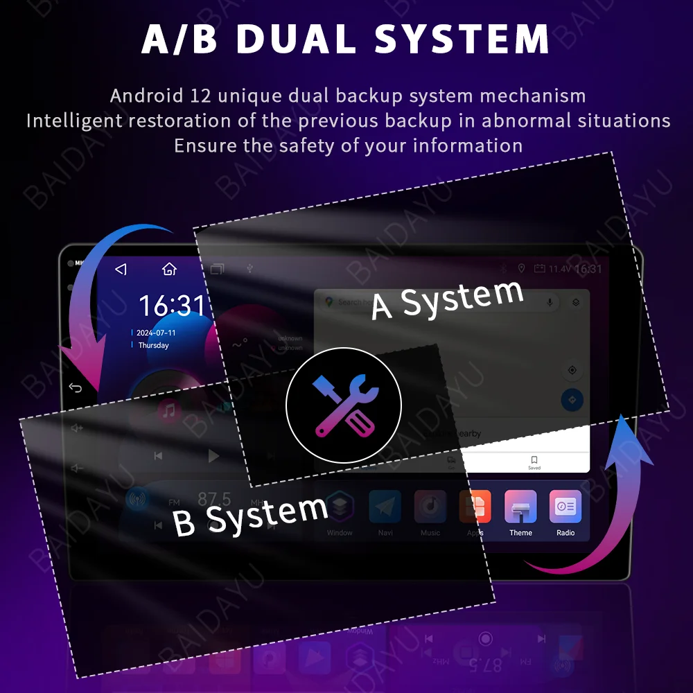 Baidayu TS10S 9/10" Universal Android Car Radio Display Screen Carplay GPS Customization Universal Car Stereo Navigation Car Dvd - Image 5