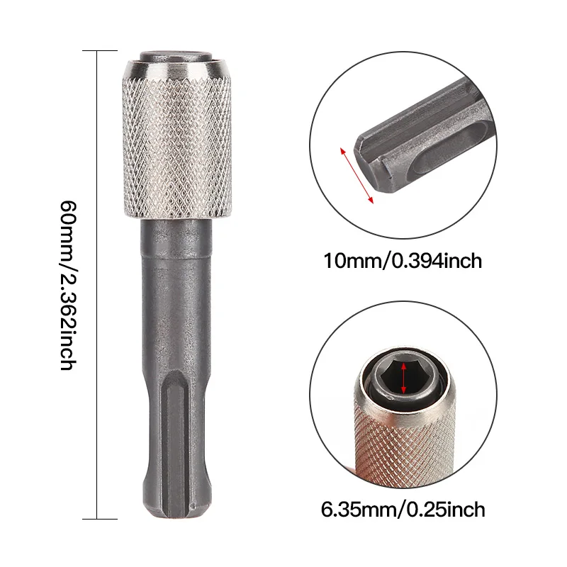 LIDIAO 1/5 قطعة محول المطرقة الكهربائية 6.35 مللي متر واجهة SDS زائد الحفر تشاك محول 1/4 "عرافة عرقوب محول ل حفر المطرقة