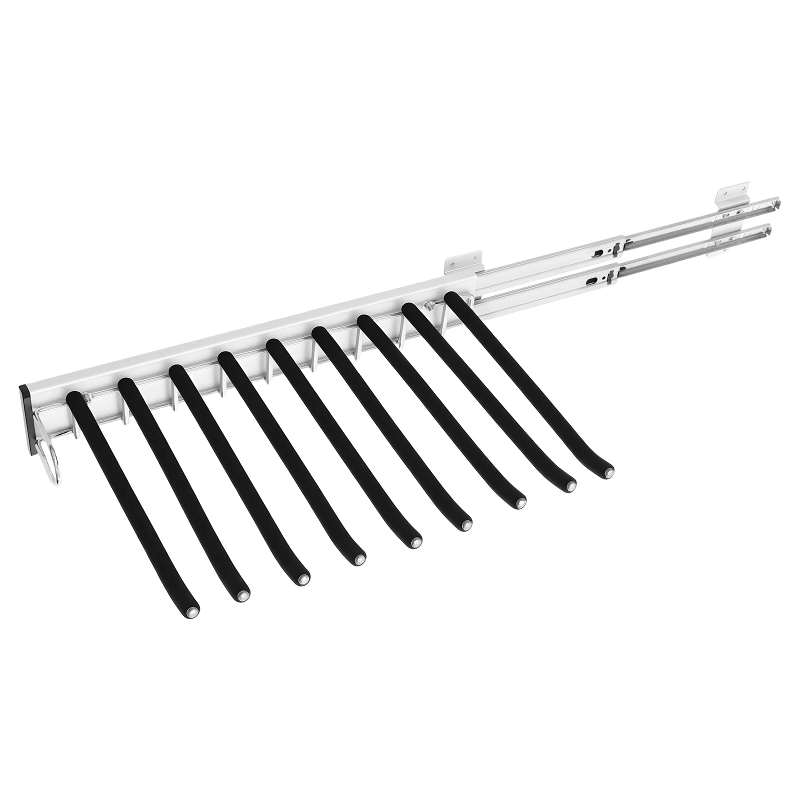 9 الأسلحة سحب السراويل رف خزانة السراويل المنظم قابل للسحب خزانة السراويل شماعات الجانب الأيسر جبل 16 كجم تحميل #6