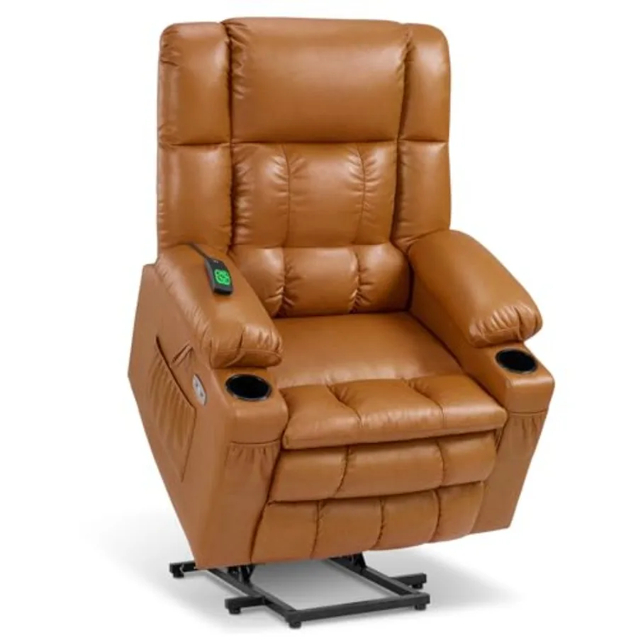 

Кресло-реклайнер с двумя моторами и функцией подъема для пожилых людей, раскладное, с подогревом, массажем, подстаканниками, USB-портами, из искусственной кожи, 7 режимов