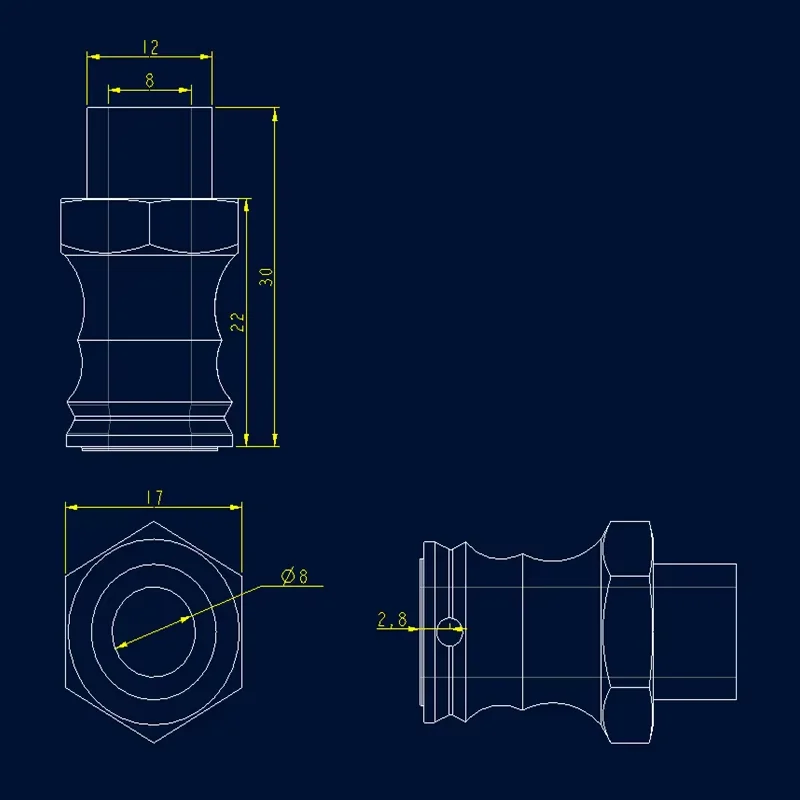 1/8 Wheel Hex Hub M17 17mm M23 23mm Extension Adapter 12mm Cap Anti-Dust x 4 Longer Combiner Coupler For RC Model Car Parts HSP