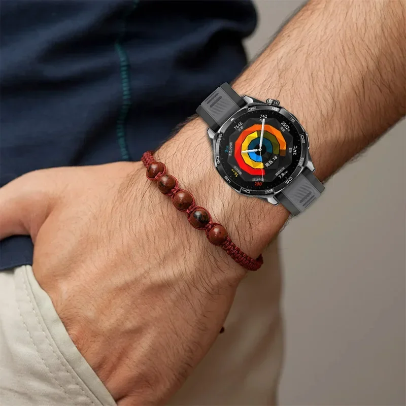 18mm 20mm 22mm Two-color Silicone Strap for Huawei Watch GT5/4 41mm Pro 42mm Watchband for Huawei Watch GT5/4/3 46mm Accessories