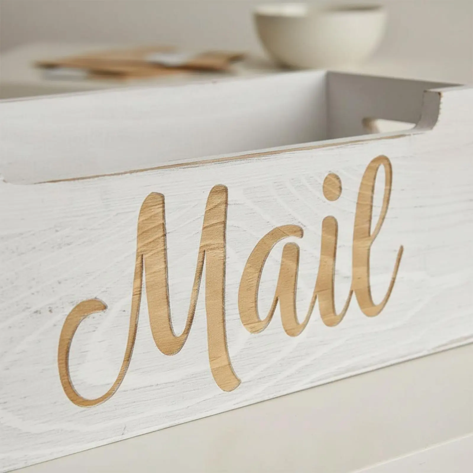 Picture 6: Wooden Mail Organizer Multifunctional Wall Mount Mail Holder Countertop Letter Sorter Space Saving Farmhouse Bill Organizer