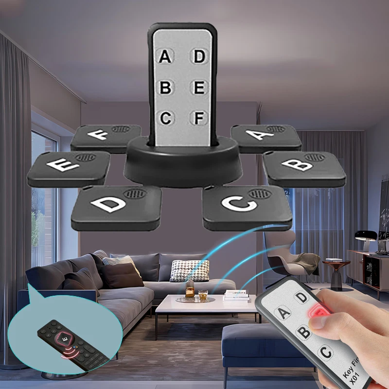 Portable 1 IN 6 Wireless Key Finder One Touch Calling Key Locator Anti-loss Devices Pet Backpack Wallet Tracker Remote Control