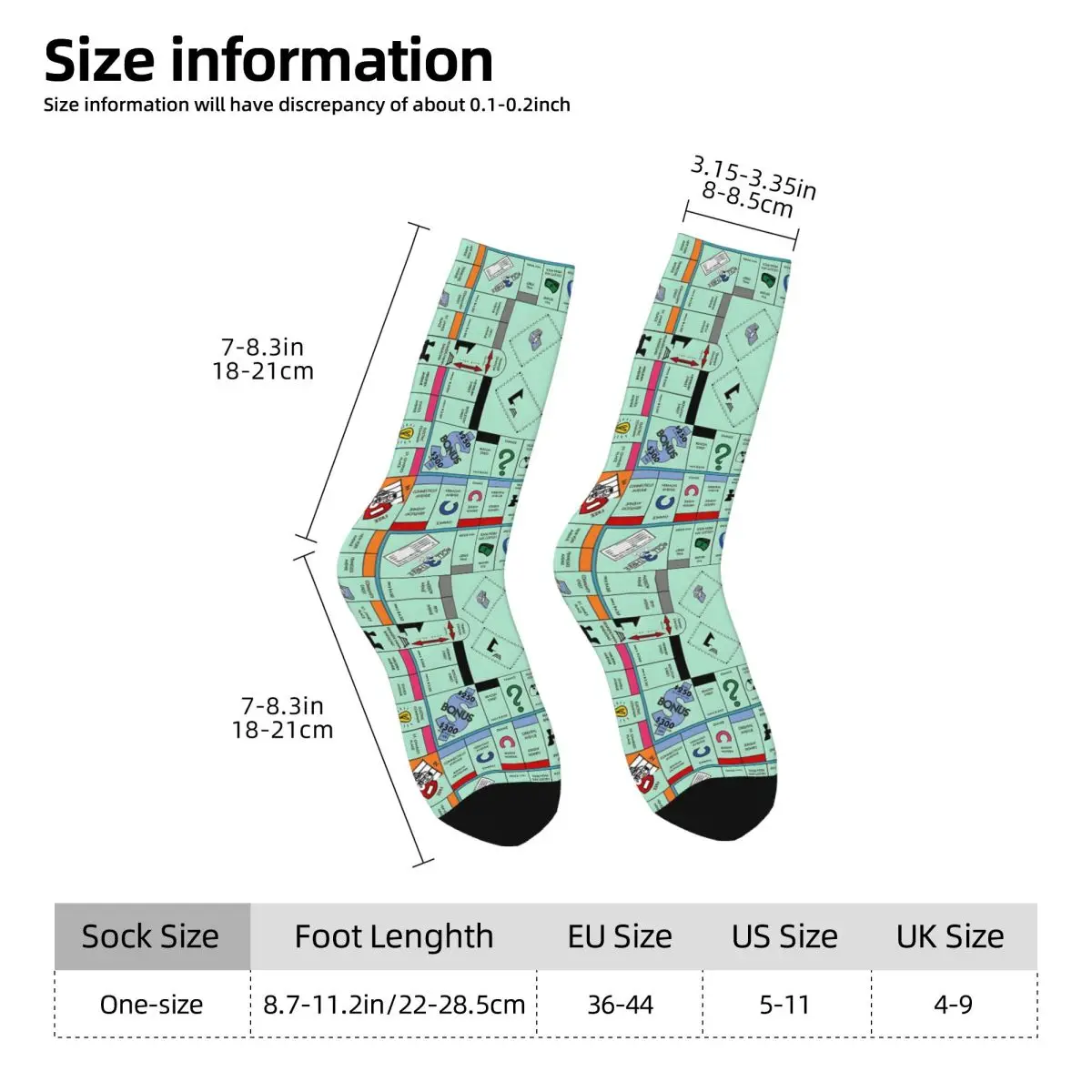 Board Shower Curtain Socks Hiking 3D Print Boy Girls Mid-calf Sock