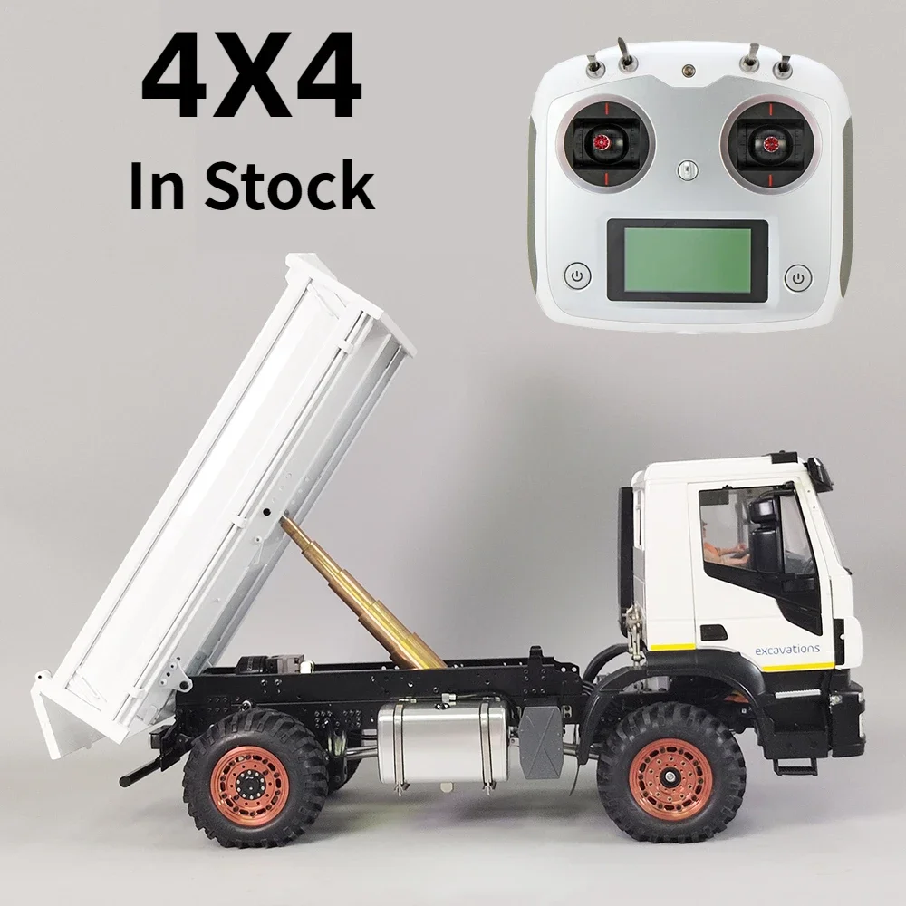 

New RC Truck 1/14 4x4 RC Hydraulic Dump Truck Model Upgrade Version with Light and Sound Group Tractor Model Toys