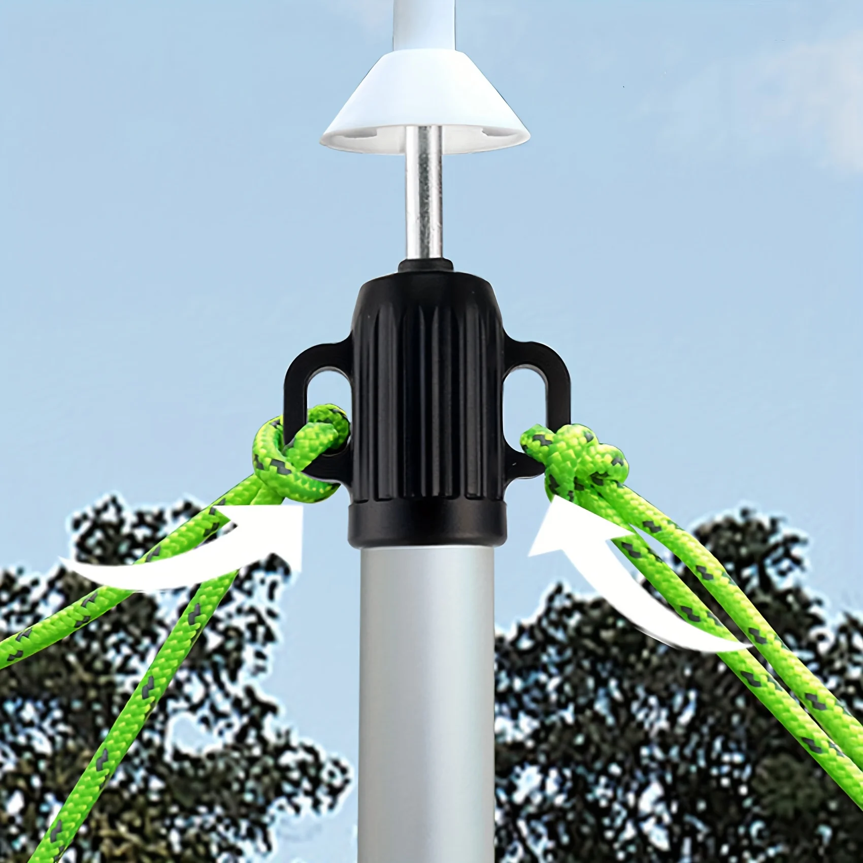 230 cm lange Markisen-Stützstange aus Aluminiumlegierung, verstellbarer, klappbarer Sonnenschutzstange, korrosionsbeständig, wetterfest für den Außenhof – Detail 7