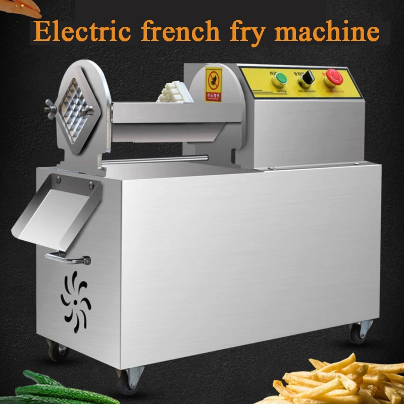 

French Fries Cutter Automatic Fruit And Vegetable Strip Commercial Electric Cutting Sweet Potato Cucumber Push Bar Machine