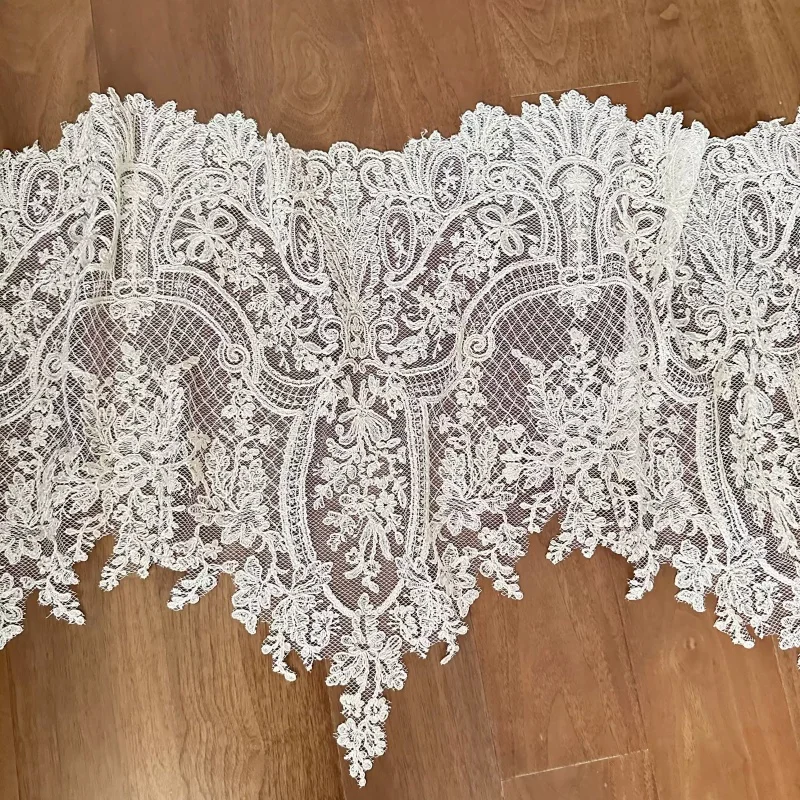 シルバースレッドレーストリム-透明スパンコール-ヴィンテージベール-ドレス縫製アクセサリー