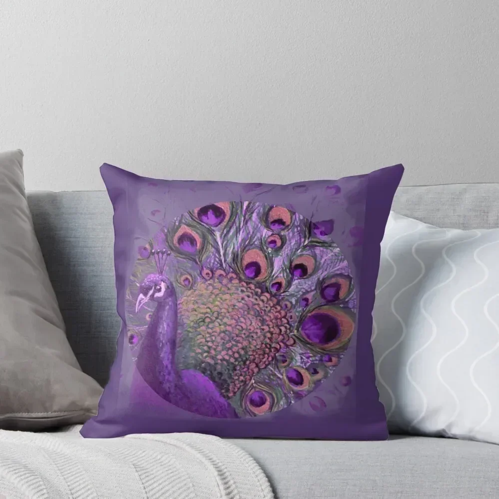 

Purple Peacock Circle Throw Pillow Cushions Cover Cushion Cover Luxury Pillowcases For Pillows christmas decorations 2025 pillow