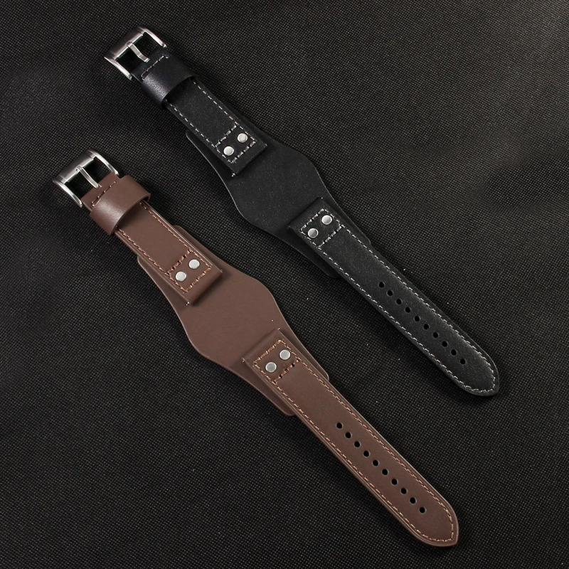 Correas de reloj de piel de vaca auténtica para Fossil Ch2891, Ch3051, Ch2565, FS5068, ME3099, Correa transpirable impermeable de 2mm