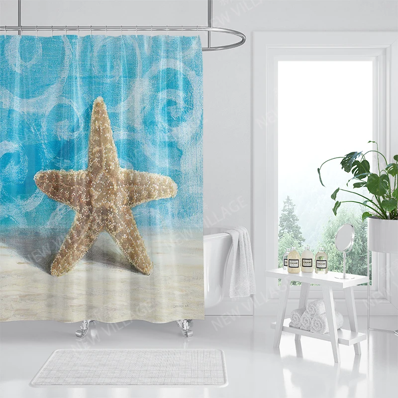 Home waterproof fabric bathroom curtain accessories 90x200 shower shower curtain 240 * 200 Atlantis style shower curtain