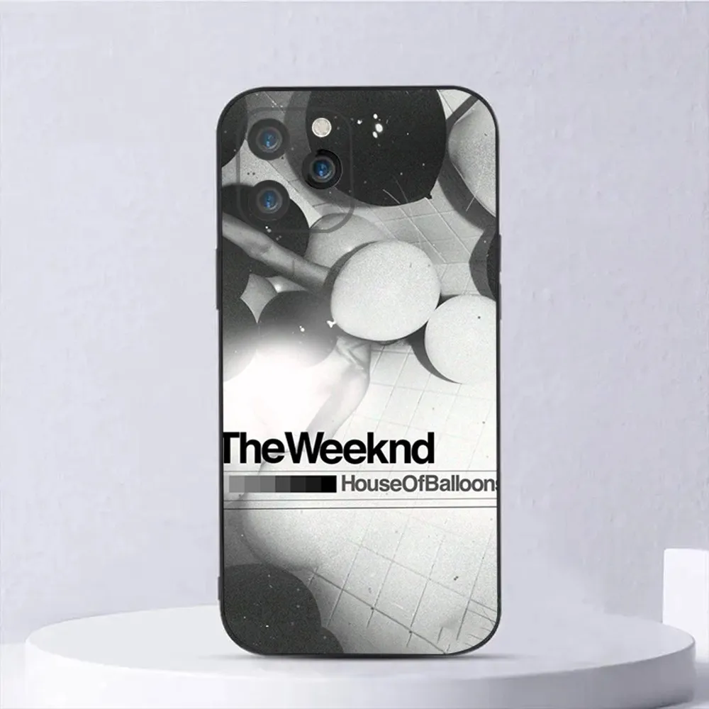 The W-Weeknd House Of Balloons Phone Case For iPhone 15,14,13,12,11,Plus,Pro Max,XS,X,XR,SE,Mini,8,7 Soft Silicone Black Cover