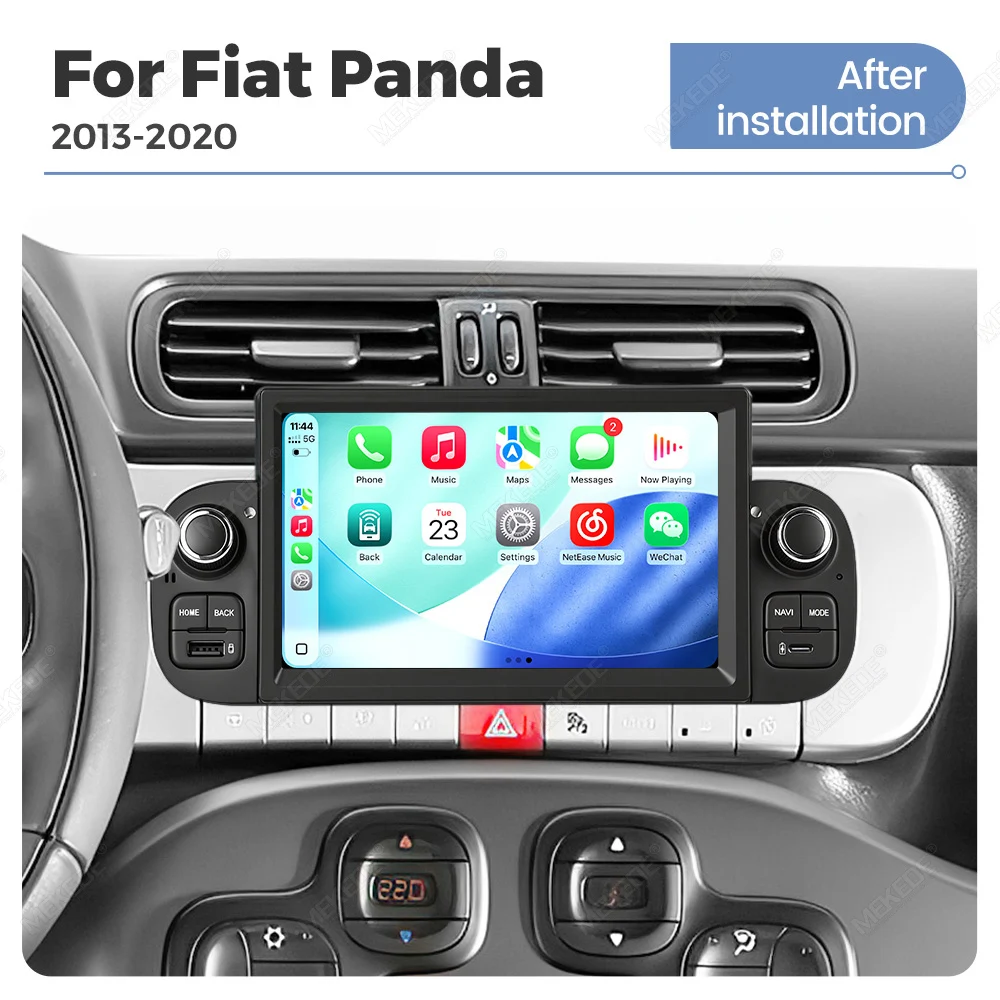 MEKEDE 7 Inch Car Radio Intelligent Display Screen For FIAT Panda 2013-2020 Wireless Carplay Autoradio 2 Din GPS Navigation