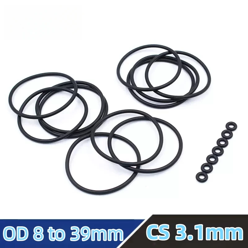 

Custom NBR O-rings CS3.1mm Gasket NBR70 NBR90 Cushion Temperature Heat Oil Resistant Wear-resisting Waterproof Dustproof Black