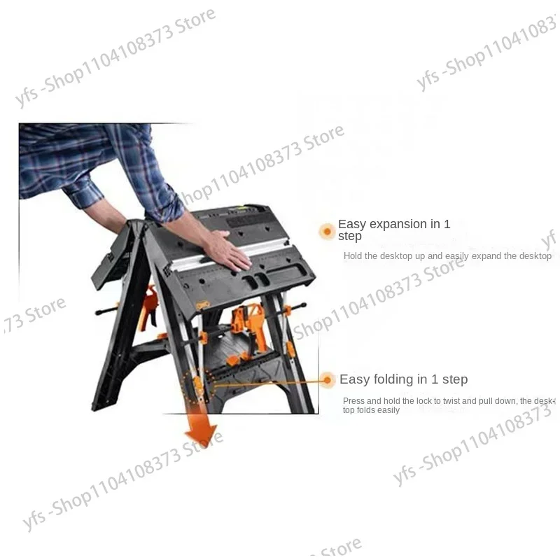 NEW Load 135KG Multifunctional folding woodworking workbench DIY workbench portable tool table strong clamping force tools