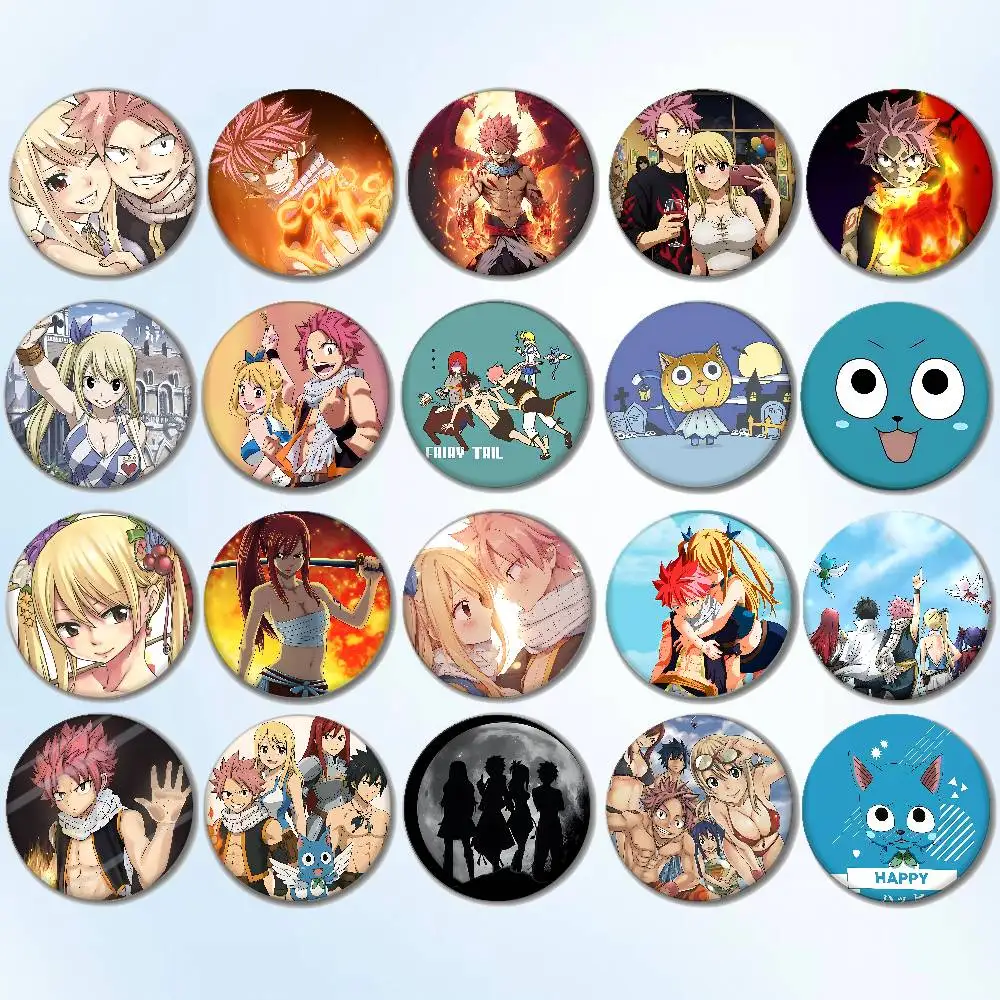 

Anime F-FAIRY T-TAIL Badges Soft Button Pins Badge Acrylic Round Brooch On Backpack Decor Accessories