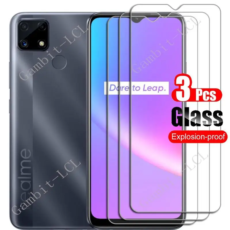 1-3 قطعة الزجاج المقسى ل Realme C25 C25S C25Y 6.5 "فيلم واقية على RealmeC25 Y S RMX3269 RMX3193 غطاء حامي الشاشة