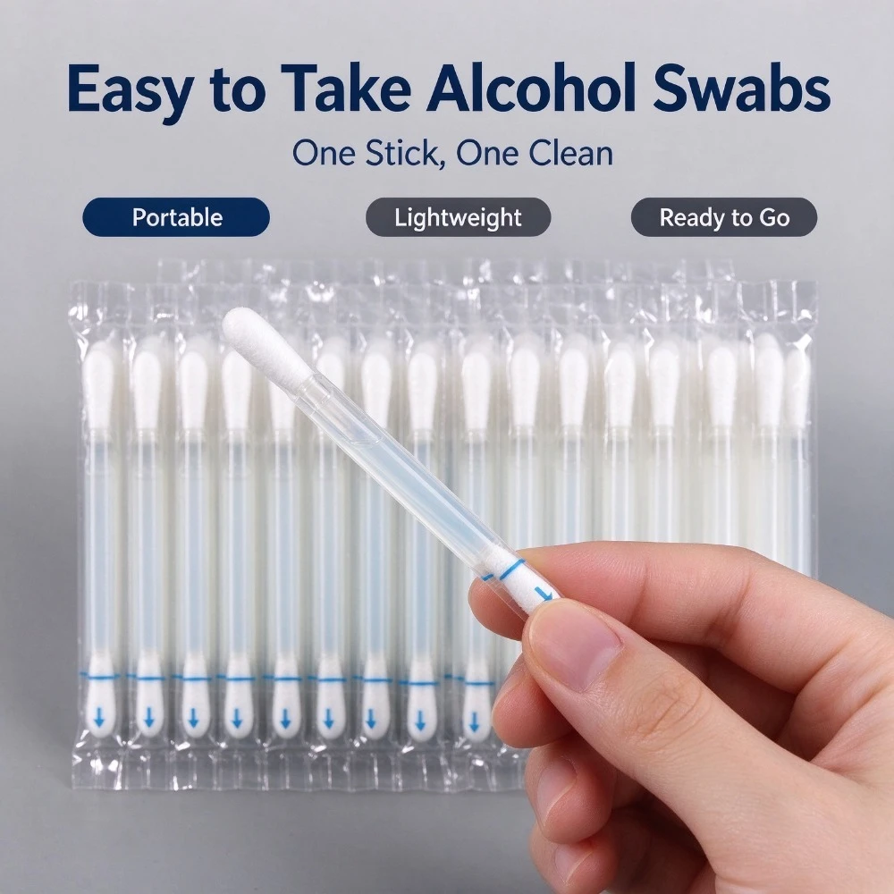 pack disposable alcohol prep pads, each individually wrapped, a home essential for travel and outdoor backup