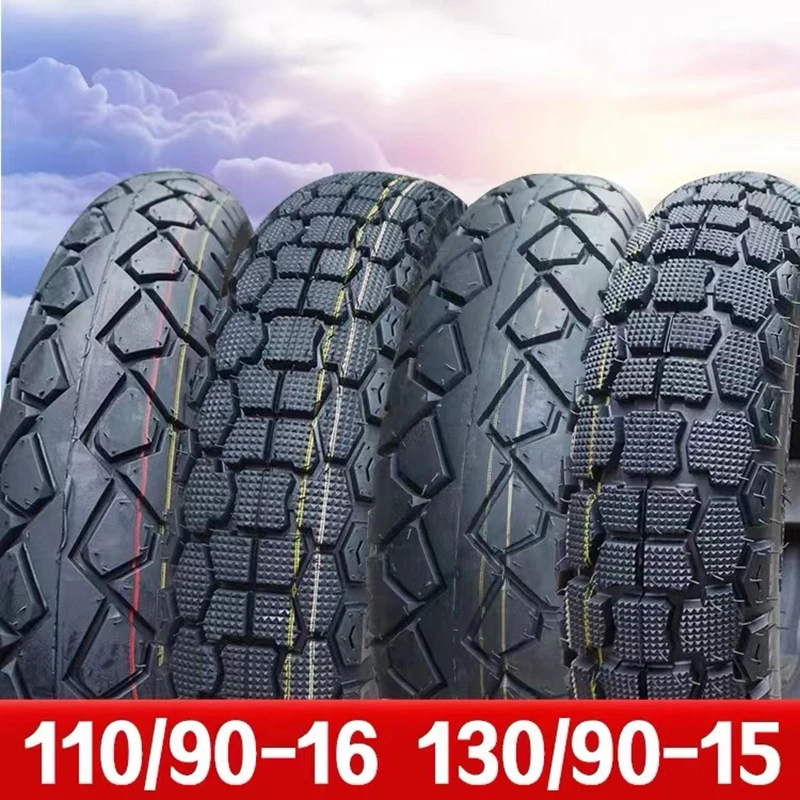 Motorcycle Tyres 110/90-16 130/90-15 Front Rear Wheel Tube Tyre Tubeless Vacuum Tires QJ150-3 -B QJ250-3 CA250 Accessories