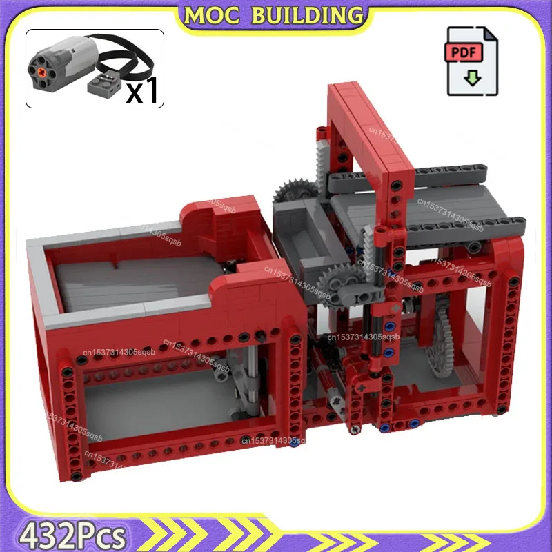 Moc Building Block GBC Vertical gear rack Module Bricks Dribbling Device Sports DIY Assembly Model Collection Toy Gifts