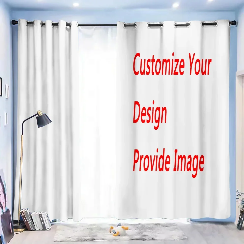 Custom Photo Curtain Personalized Blackout Windows Curtain for Bedroom Living Room Hotel Decor 2 Panel