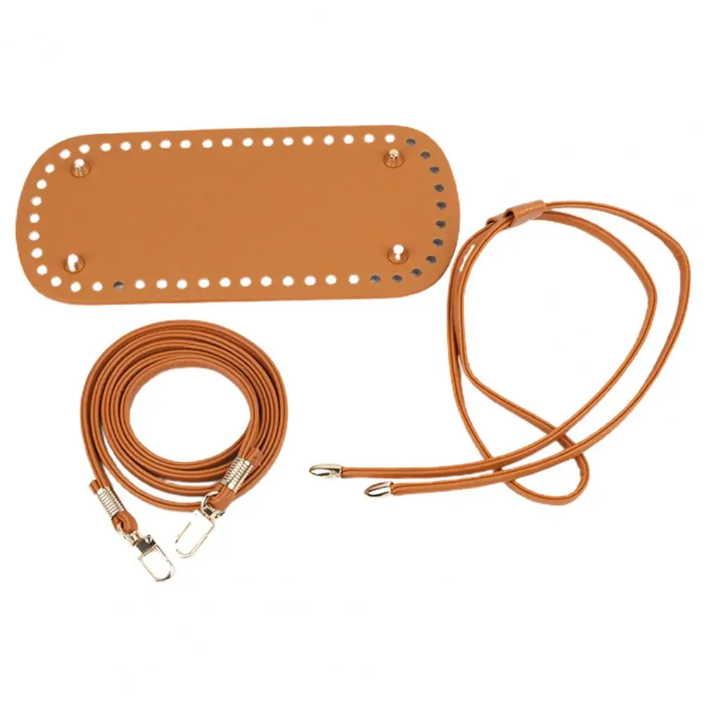 กระเป๋าถักโครเชต์ใช้งานง่ายกระเป๋าด้านล่างอุปกรณ์เสริมกระเป๋าทรงถัง