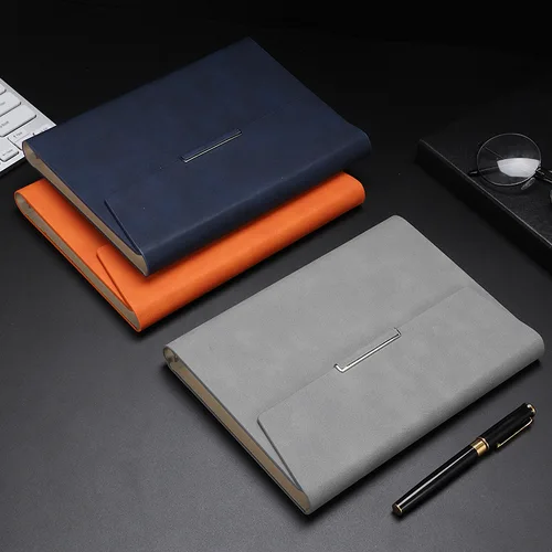 Imagen 2 del producto Cuaderno de hojas sueltas A5 de tres pliegues, cubierta de libro de registro de oficina, reunión de negocios