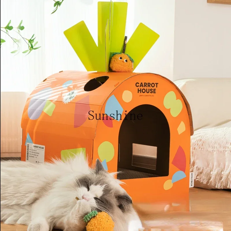 

Magic cat box, cat scratching board, cat litter integrated wear-resistant and non-crumbling