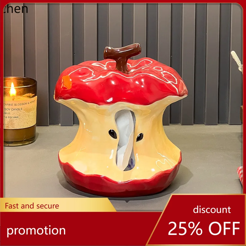 

Zml ceramic living room home desktop decoration ornaments napkin paper box tissue storage box
