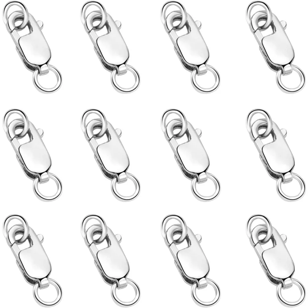 A Lot/Pack 925 Sterling Silver Lobster Clasp with Jump Rings 925 Tag for Necklaces Jewelry Findings Bracelet DIY Making Supplies image 6