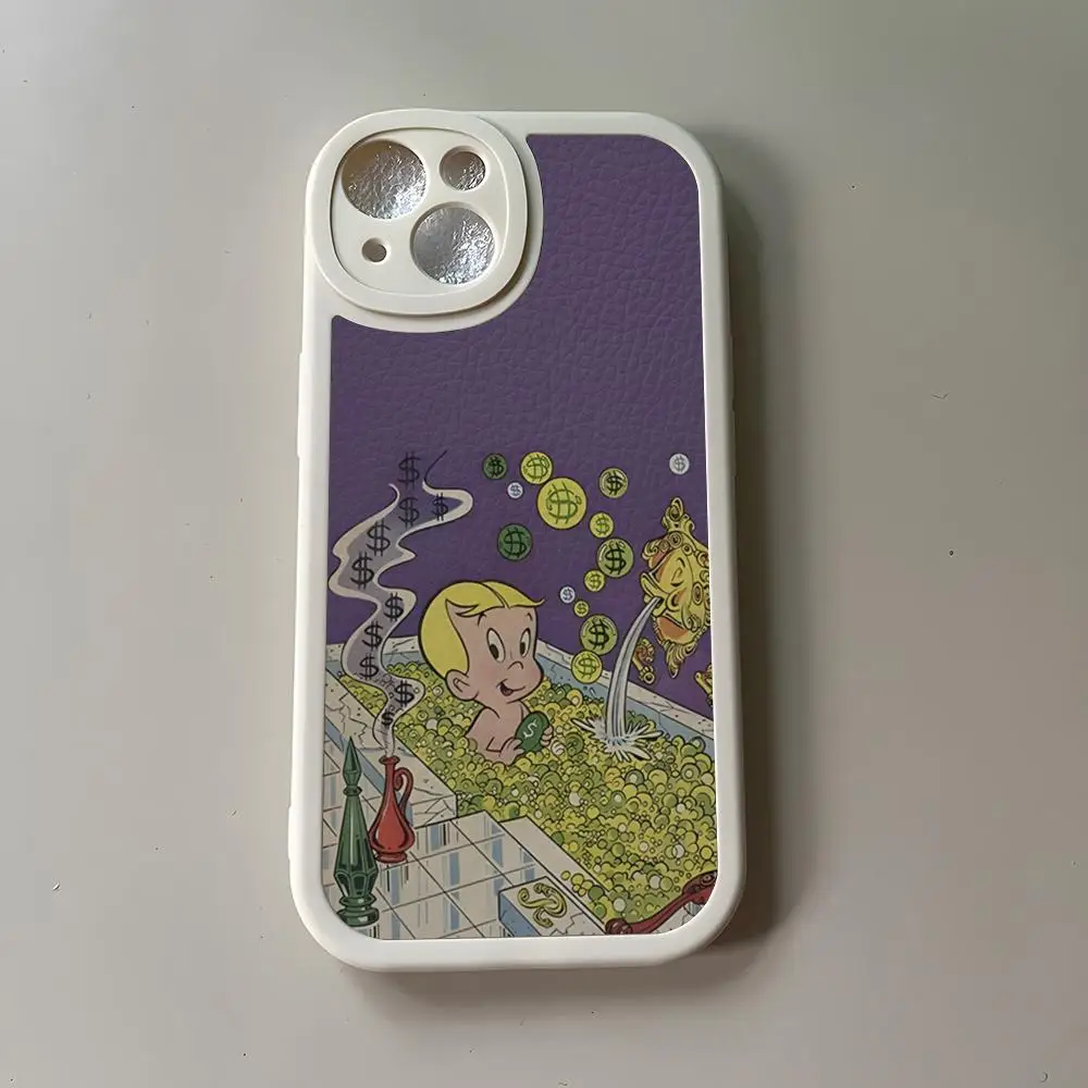 Чехол для телефона Richie Rich Cartoon для Iphone 15 Pro Max 14 Plus 11 13 12 Mini X Xr Xs 7 8 Puls Se, мягкий силиконовый чехол из шкуры ягненка
