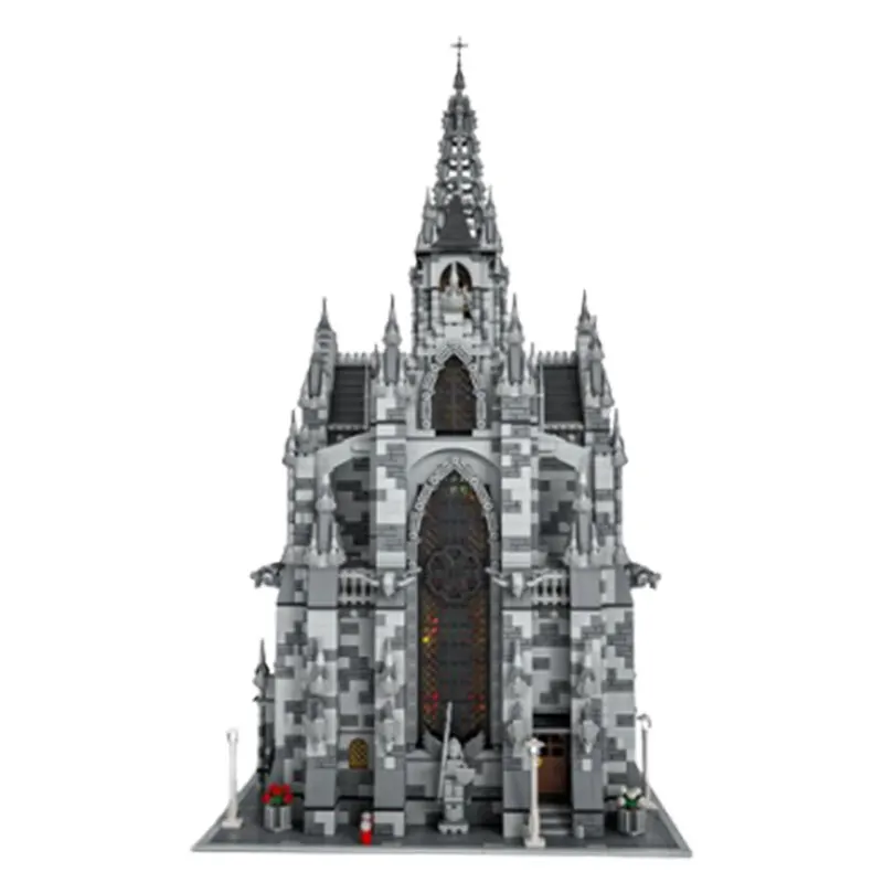 Spot MOC-29962 Small Particle Assembled Building Blocks, Cathedral Street View Architecture Series Toys, Puzzle DIY Children's G