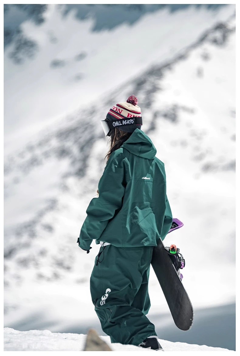 John Snow 2026 Ski-Jacke & -Hose im amerikanischen Stil, Unisex, wasserdicht, thermisch, Snowboard-Mantel, lockere Passform, Wintersport für Herren und Damen – Detail 25