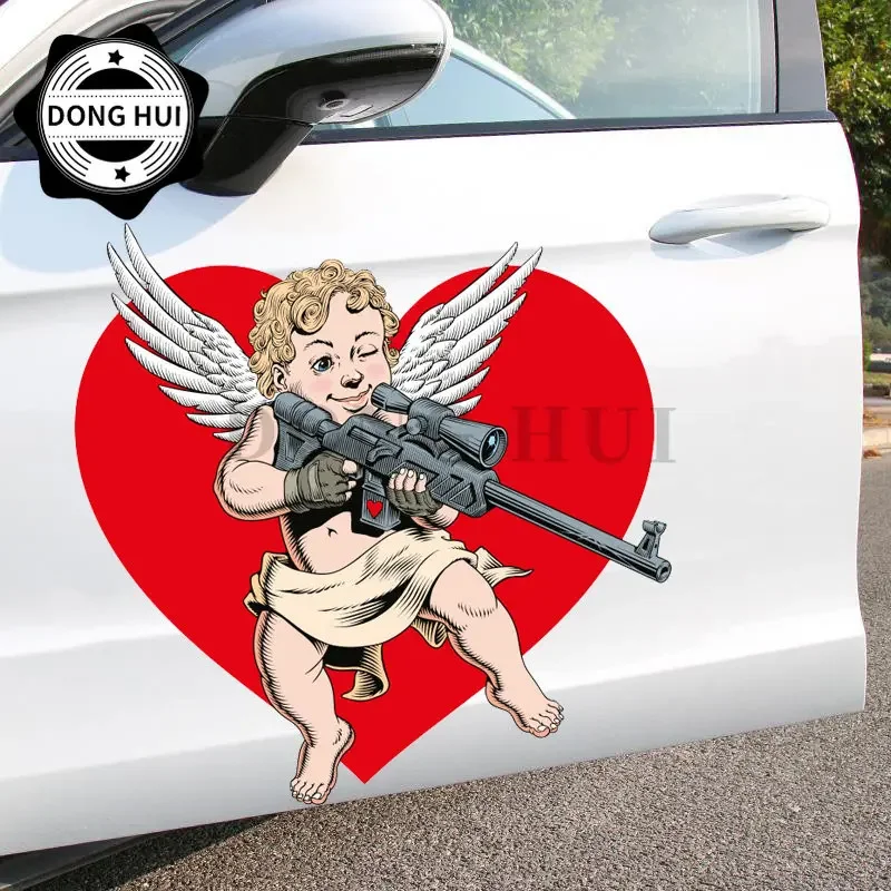 ملصق مزخرف لعربة الأطفال ملصقات Angel Baby ملصقات كيوبيد للدراجات النارية على الطرق الوعرة وخوذة الثلاجة والكمبيوتر المحمول PVC