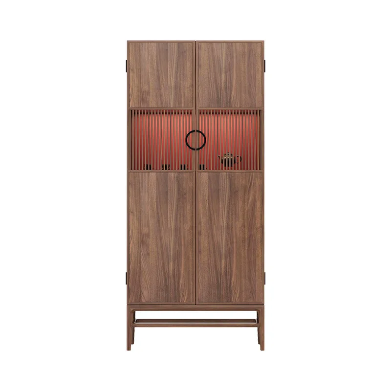Solid wood display cabinet Locker Standing cabinet Living room High cabinet Household furniture