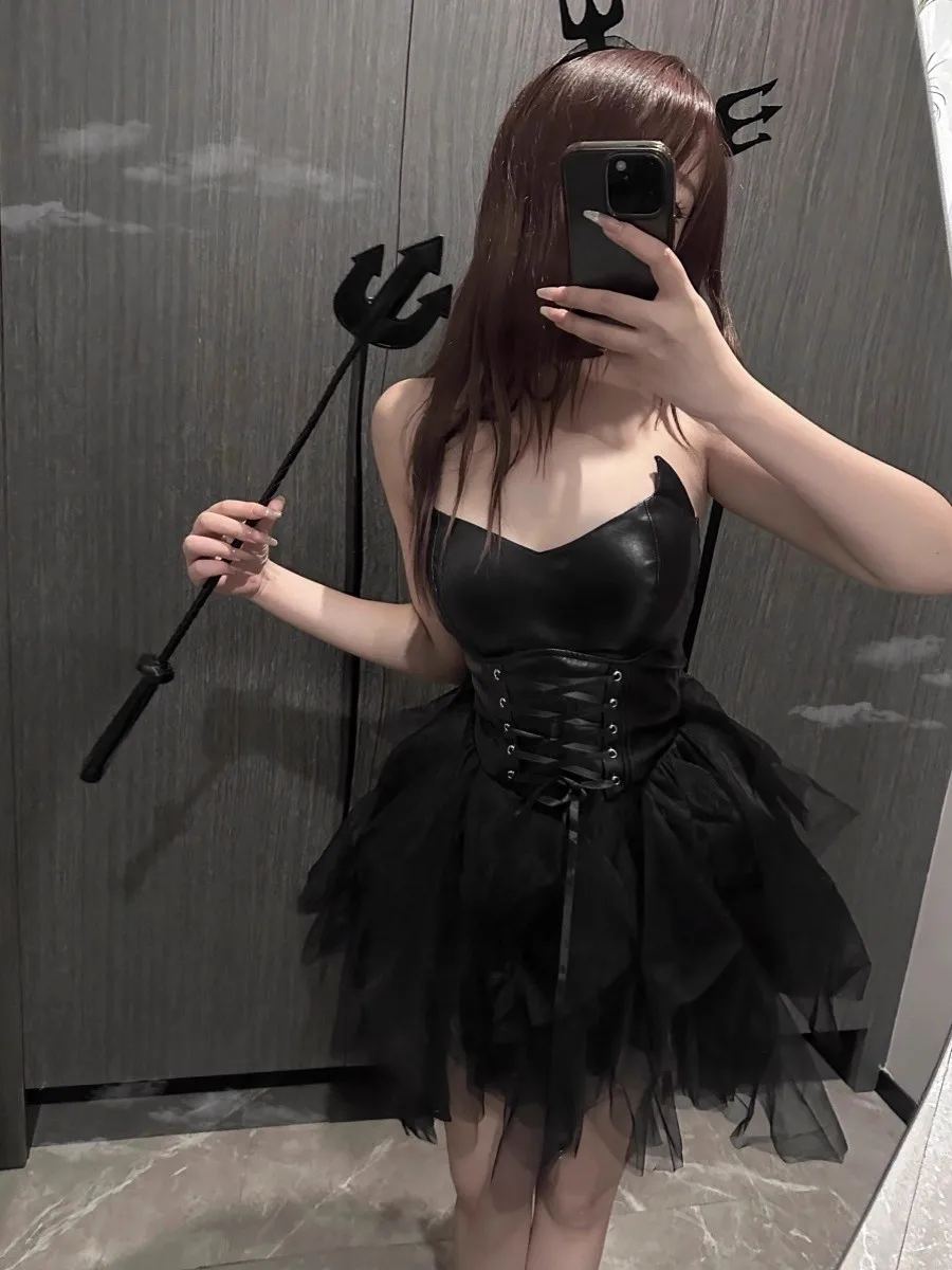 

K Косплей Little Devil Сексуальная женская юбка Pure Desire на бретельках Горячая девушка Dr Костюм горничной на Хэллоуин Par Сексуальная женская юбка Dr