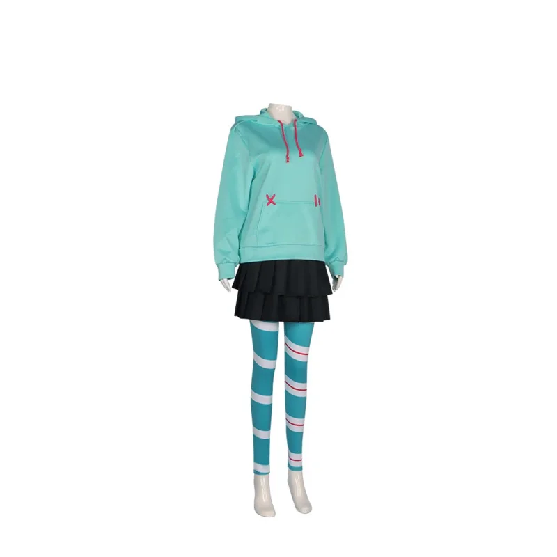 

2025 ♥ Новый костюм для косплея Wreck-It Ralph 2, наряды Vanellope, детские и женские костюмы, костюмы на Хэллоуин ☆ ★