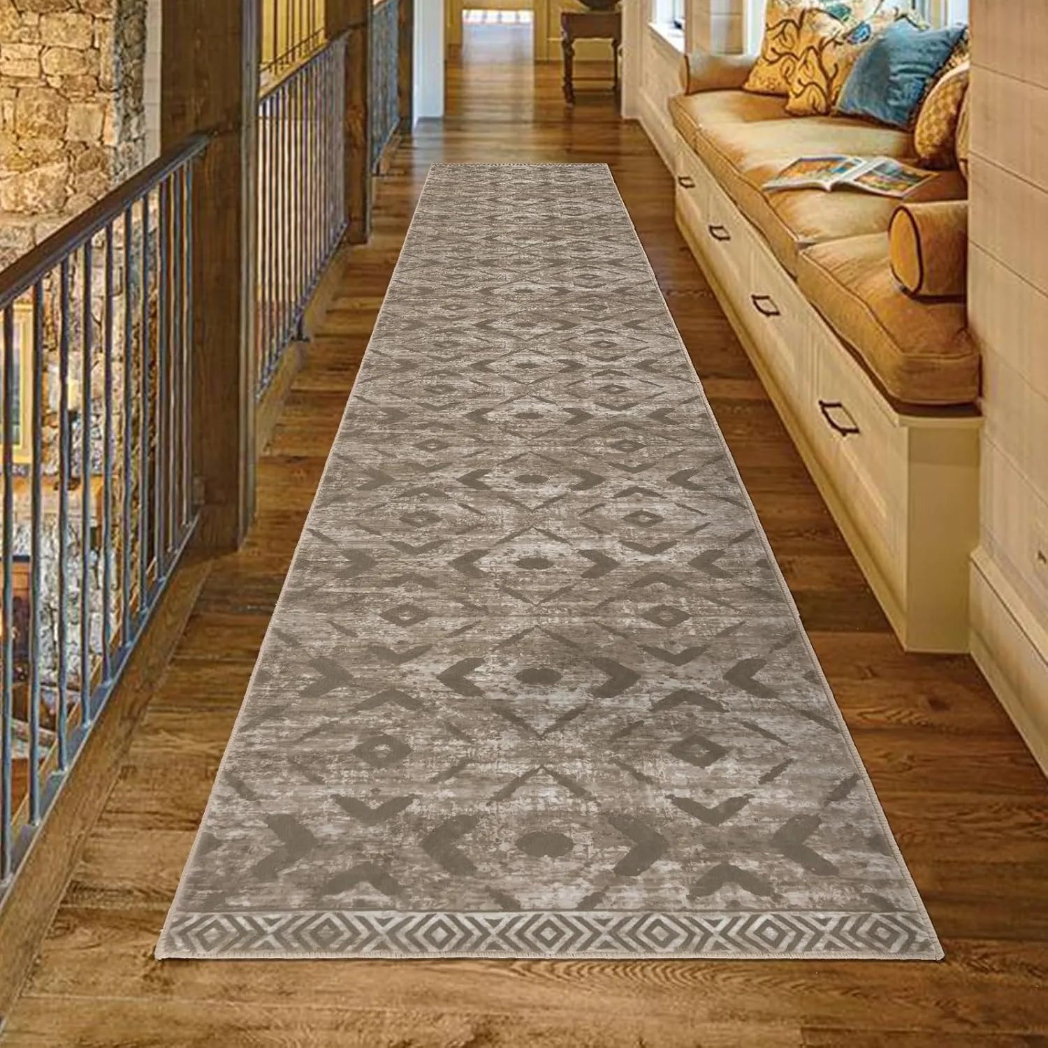 

Runner Rug for Hallway Carpet Non-slip Floor Mats Soft Machine Washable Carpets Geometric Bohemian Corridor Home Decor Rugs
