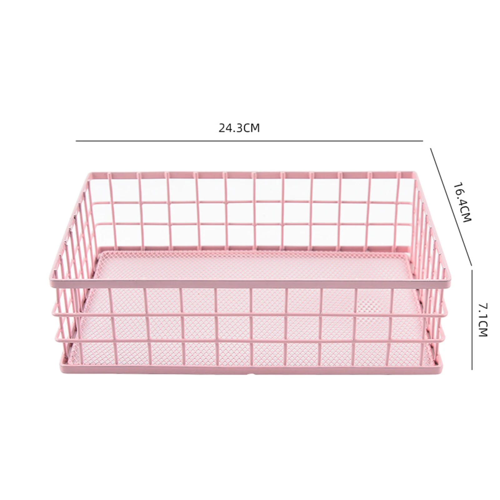 Nordic Iron Square Storage Basket Desktop Storage Basket Office Storage Basket Storage Box Container for Home Organization