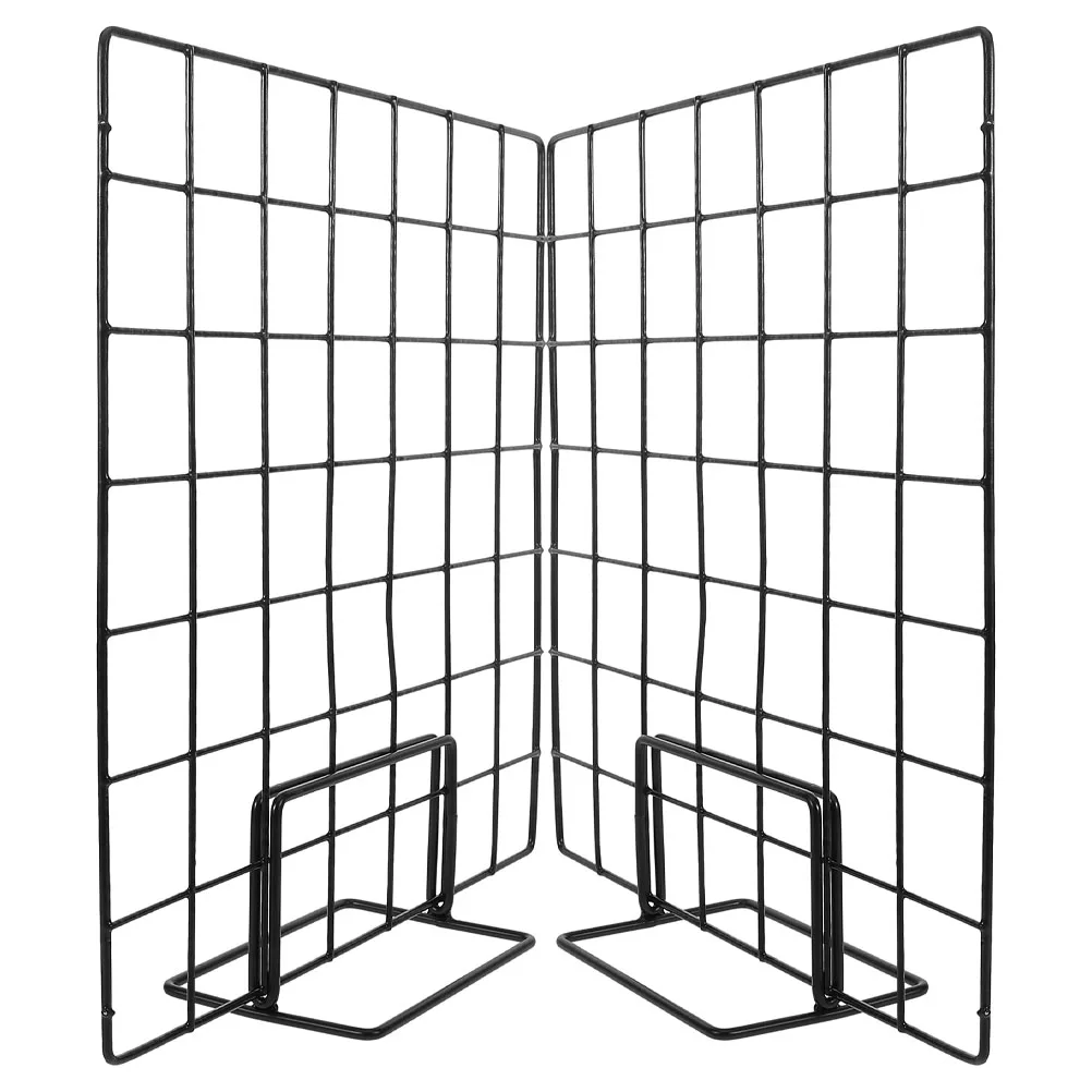 

2pcs Grid Rack Metal Wire Panel Photo Wall Organizer Hanging Wall Adornment Mesh Rack for Jewelry Storage Home Decor