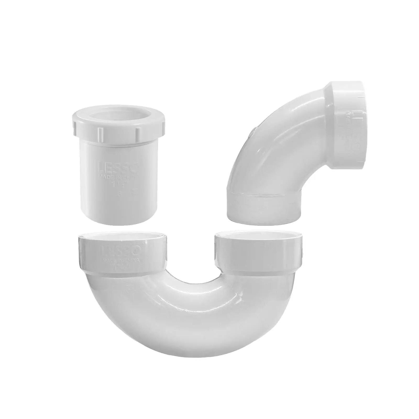 

LESSO ПВХ-труба, регулируемая ловушка P 1/2 дюйма, фитинг из ПВХ для слива автофургона, сливная труба для ванной комнаты, кухонной раковины