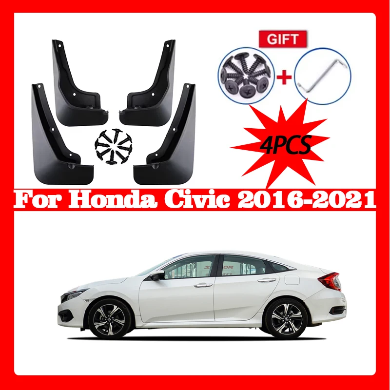 

For Honda Civic 2016 2017 2018 2019 2020 2021 Car Splash Guards MudFlaps Mud Front Rear Wheels Mudguards Fender Auto Accessories