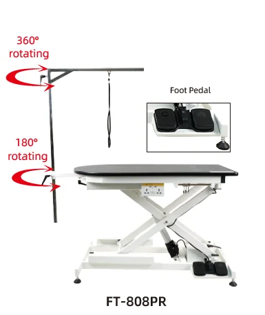 FT-808PR Shernbao NEW Shape Low-Low Electric Lifting Semicircle Dog Grooming Electric Table Animal Table Pet Grooming Table