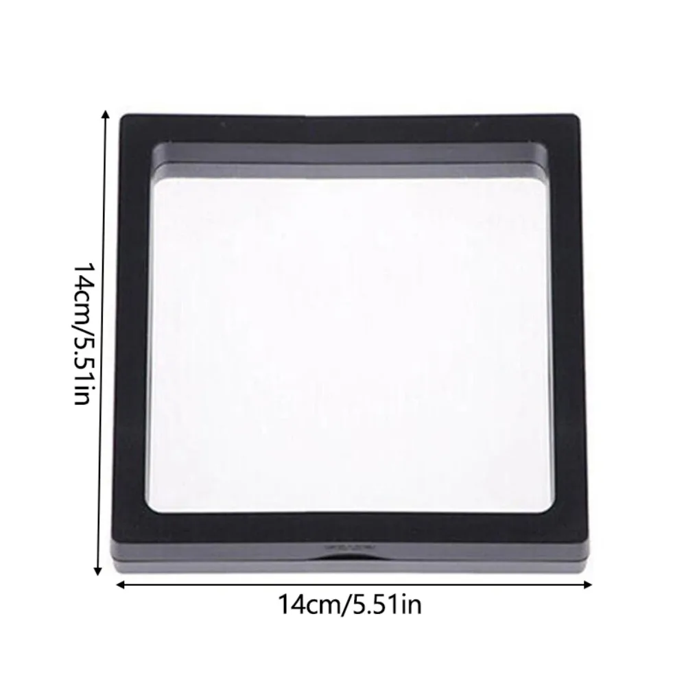 Plastic Transparent Square Frame Storage Box 14x14cm